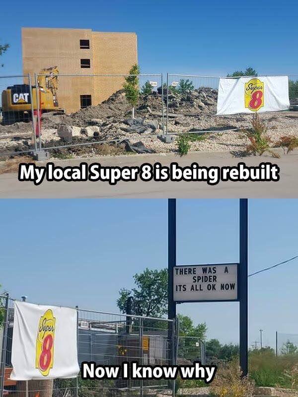 29 Dry Humor Gems That'll Leave You Thirsty for More 10 Local super 8 is being built - Dry Humor