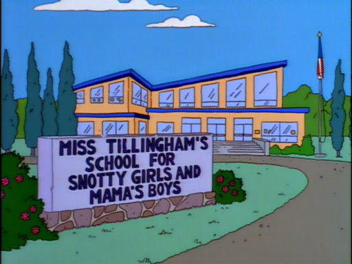 30 Simpsons Jokes to Make Your Inner Bart Giggle 16 Miss tilinghams school - Simpsons Jokes