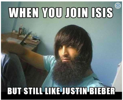 Belieb It or Not: 15 Hilarious Justin Bieber Memes 5 When you join ISIS Justin Bieber Memes