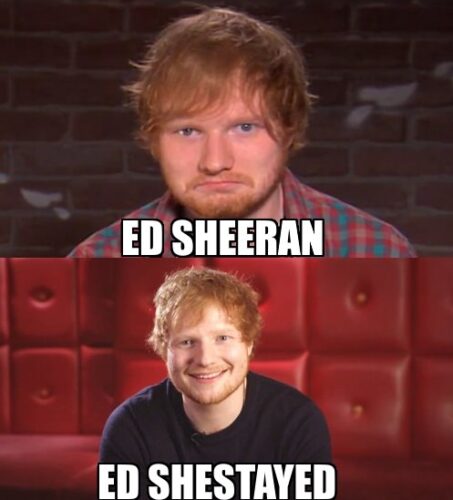 10 Ed Sheeran Memes That Will Have You Singing "I See Memes of You" 4 Ed Sheeran vs Ed Shestayed