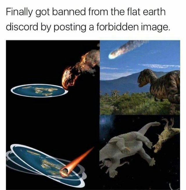 30 Flat Earthers Memes: Laughing All the Way to the Edge 6 Finally got banned from the flat earth discord