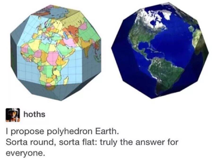 30 Flat Earthers Memes: Laughing All the Way to the Edge 15 Polyhedron earth