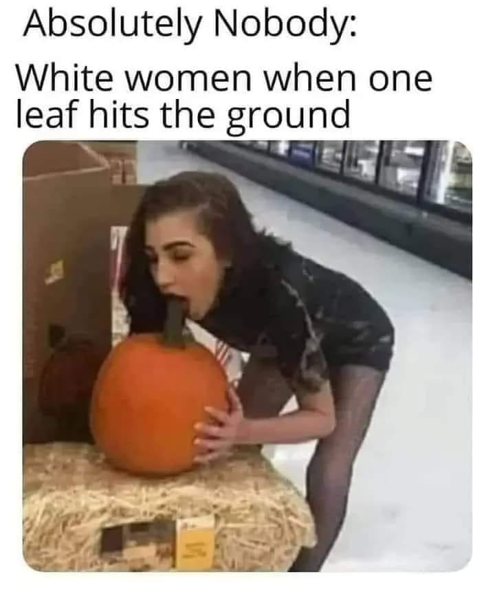 22 Pumpkin Spice Memes Guaranteed to Get You in the Fall Spirit 14 White women when One leaf hits the ground