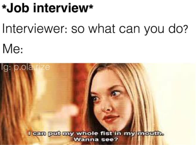 mean girls job interview 