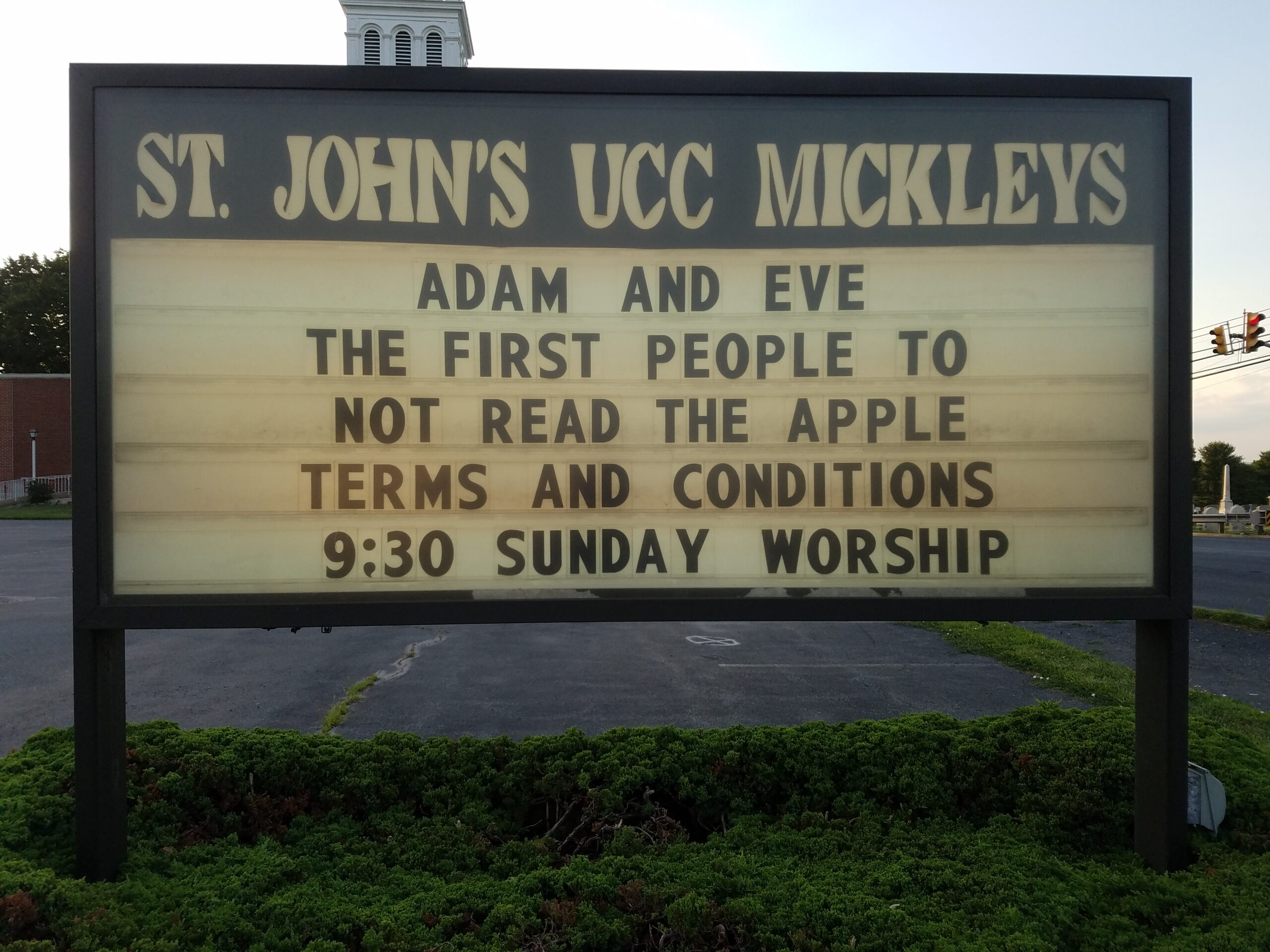 25 Church Signs that Deliver Heavenly Humor 2 Adam and eve
