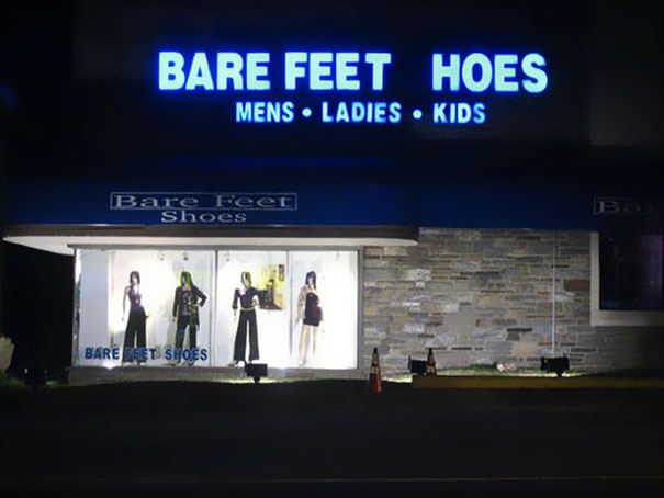 26 Neon Sign Fails That Light Up the Night for All the Wrong Reasons 2 Bare feet - Neon Sign Fails