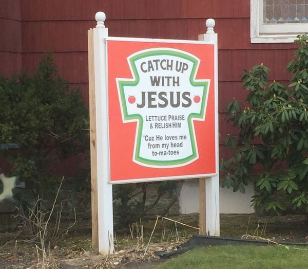 35 Church Signs that Deliver Heavenly Humor 4 Catch up with Jesus