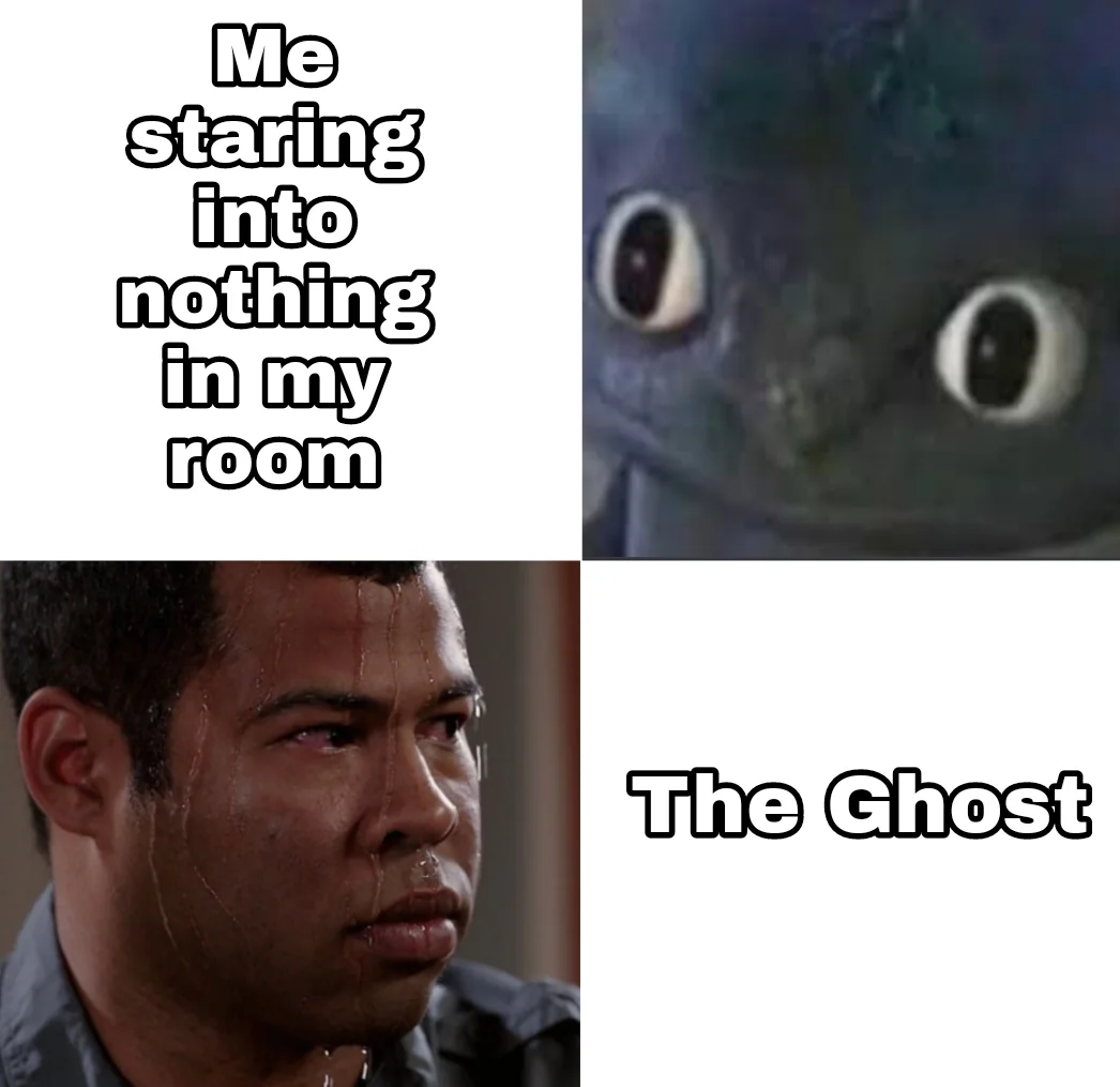 20 Haunting Memes from the Dark Corners of Haunted Hill 18 Me staring