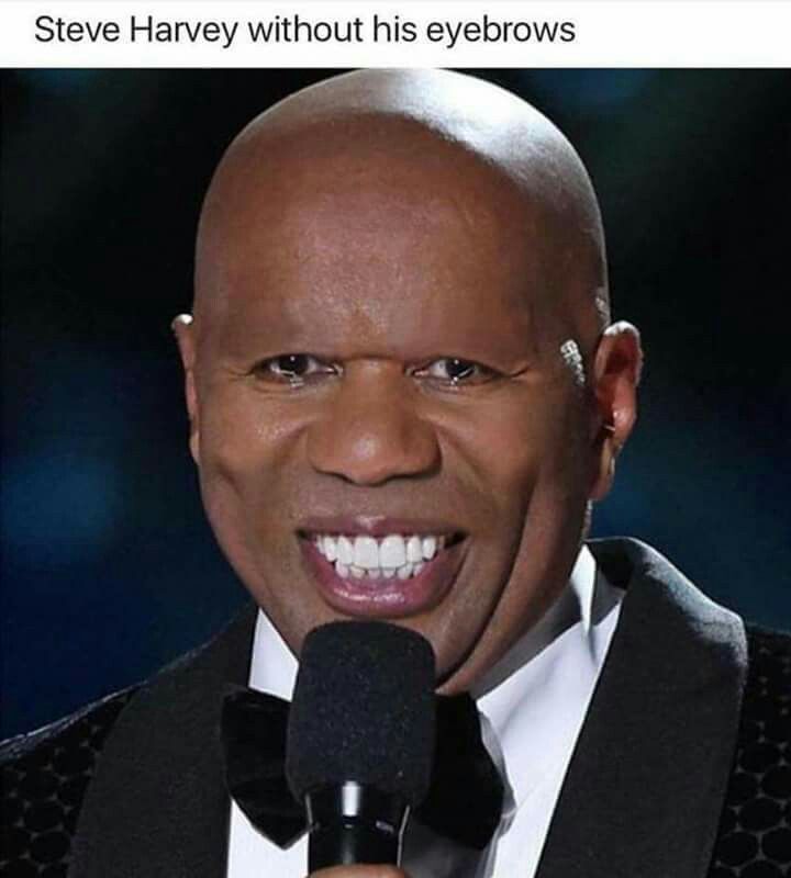 steve harvey memes without his eyebrows