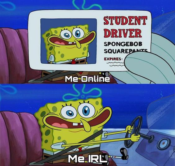 spongebob reaction memes me irl
