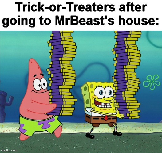 spongebob reaction memes mr beast