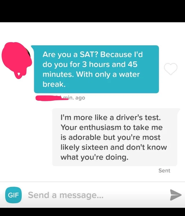 20 Funny Tinder Chats: Swipe Right for a Dose of Hilarity 3 Are you sat - Tinder Chats
