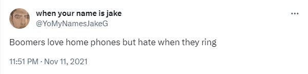 20 Funny Tweets About Boomers That Are Painfully Accurate 4 Boomers love home phone - Funny Tweets About Boomers