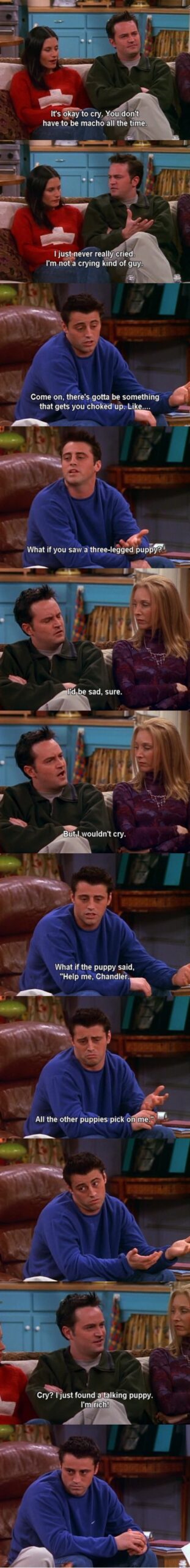 25 Classic Chandler Bing Sarcastic Moments 1 Chandler cant cry - Chandler Bing Sarcastic