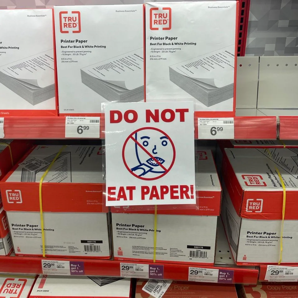 23 Warning Signs That Caught Attention 3 Do not eat paper