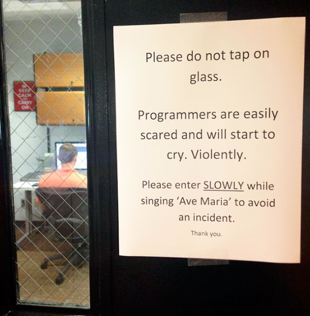 29 Passive Aggressive Office Notes That Are Hilariously Brutal 5 Do not tap on glass - Passive Aggressive Office Notes
