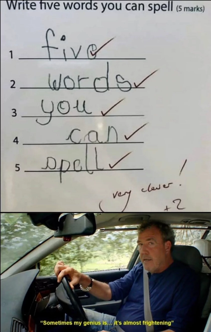 25 Clever Memes That Will Blow Your Mind 5 Five words you can spell - Clever Memes