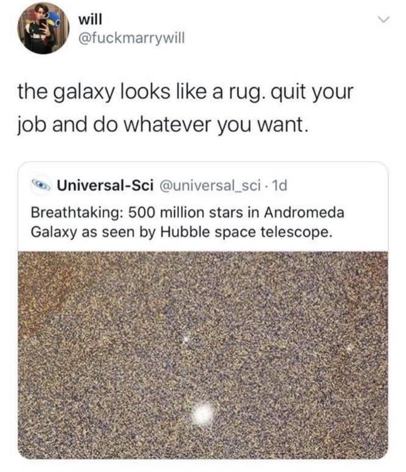18 Memes for a Riotous Good Time 3 Galexies looks like rug