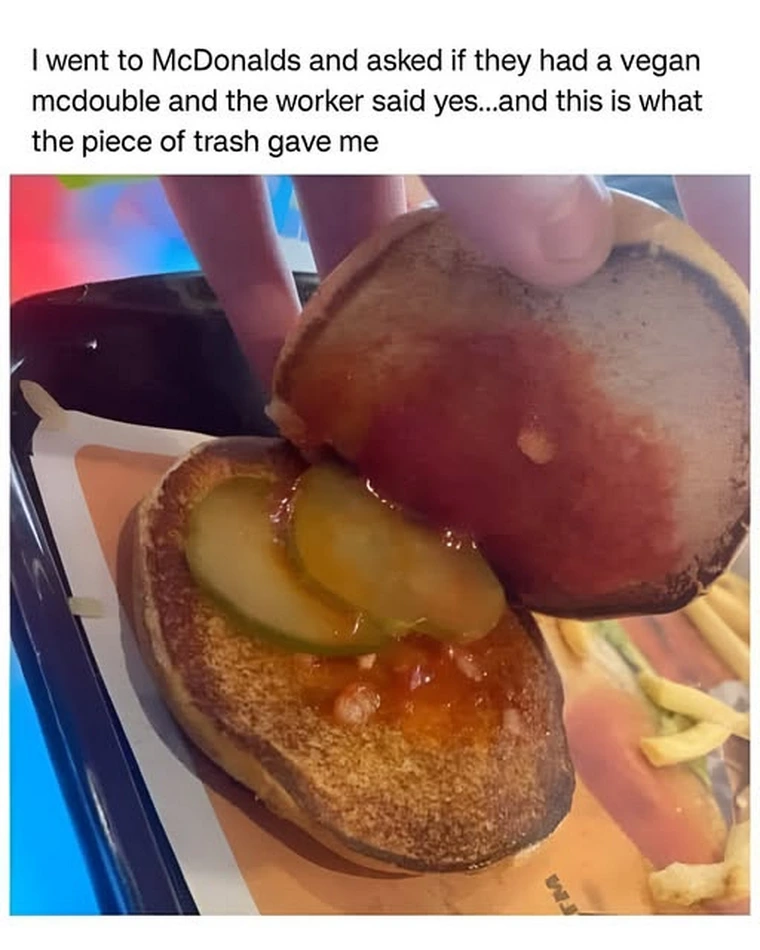 34 Vegan Memes That Will Have Non Vegans Saying, 'Don't Kale My Vibe! 31 I went to mcdonalds