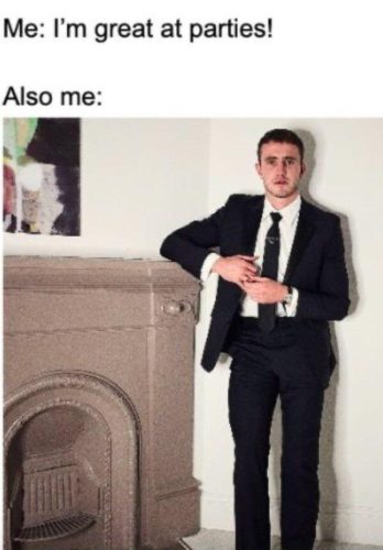 22 Memes for Introverts Celebrating Solitude 8 Im great at parties - Memes for Introverts