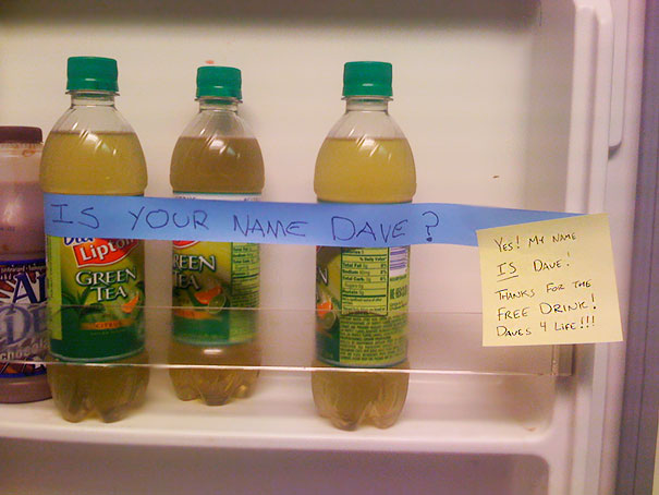 29 Passive Aggressive Office Notes That Are Hilariously Brutal 11 Is your name dave - Passive Aggressive Office Notes