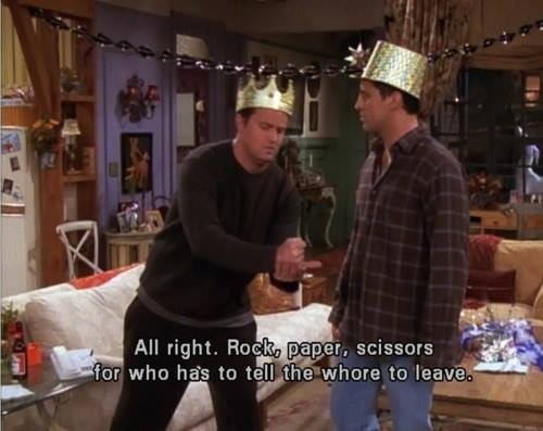 25 Classic Chandler Bing Sarcastic Moments 17 Rock papaer scisor - Chandler Bing Sarcastic