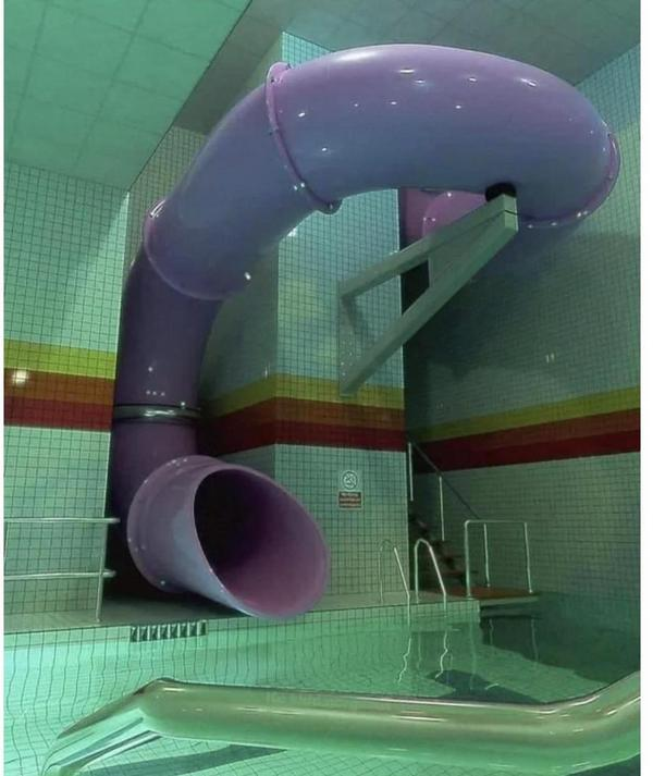 20 Photos That Raise More Questions Than Answers 21 Water slide - Photos That Raise More Questions Than Answers