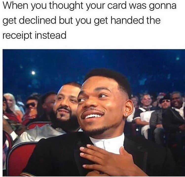 20 Off-the-Wall Memes: Laugh Your Socks Off 19 When you thought your card was gonna get declined - Off-the-Wall Memes
