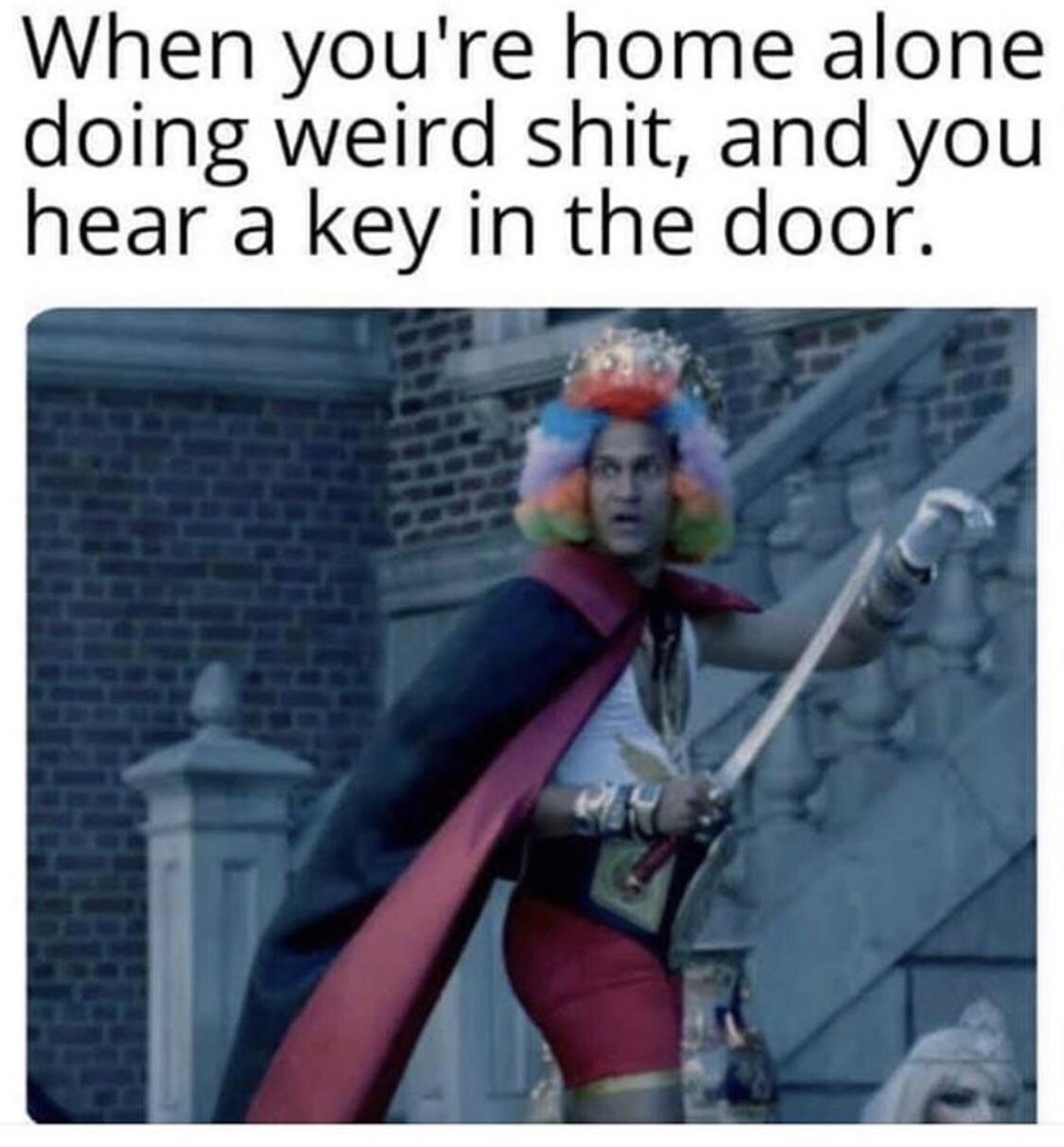 17 Haphazardly Hilarious Memes That Defy Explanation 9 When youre home alone - Haphazardly Hilarious Memes