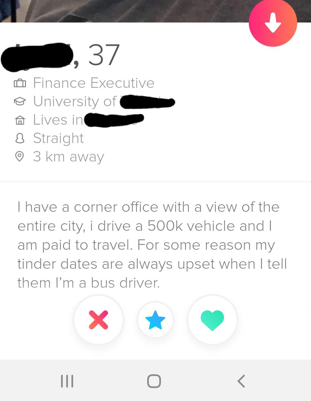 35 Funniest Tinder Bios That Will Make You Swipe Right 31 I have a corner office