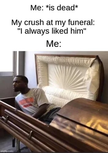 25 Crush Memes That Sum Up the Awkwardness of Secret Admirations 14 My crush at funeral - Crush Memes