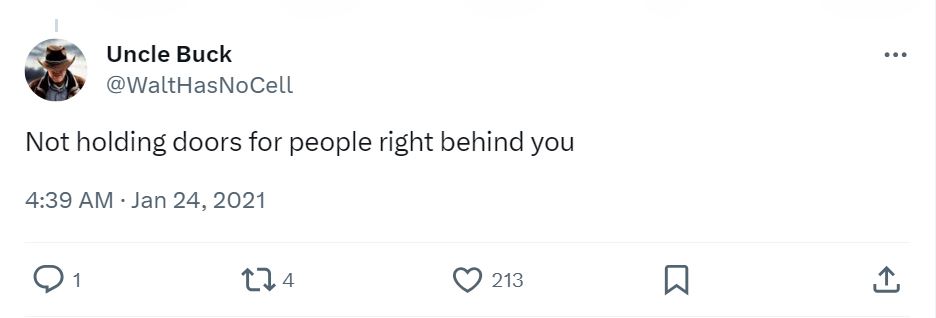 20 Red Flags People Shared That Deserve Your Attention 13 Not holding doors for people - Red Flags