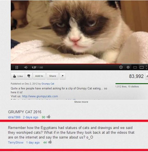 23 Funny YouTube Comments That Made Us Spit Out Our Coffee 12 Remember how egyptians - Funny YouTube Comments