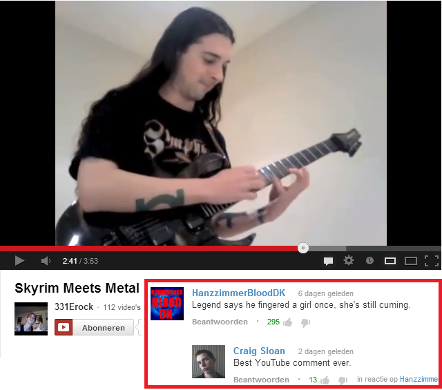 23 Funny YouTube Comments That Made Us Spit Out Our Coffee 13 Skyrim meets metal - Funny YouTube Comments