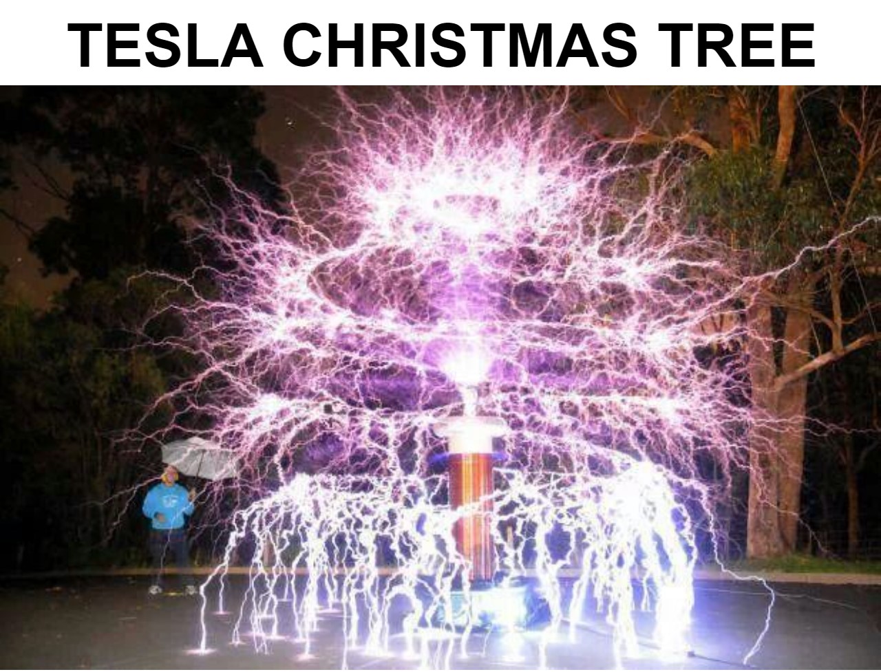 15 Funny Christmas Trees to Light Up Your Holidays 12 Tesla Christmas Tree - Funny Christmas Trees