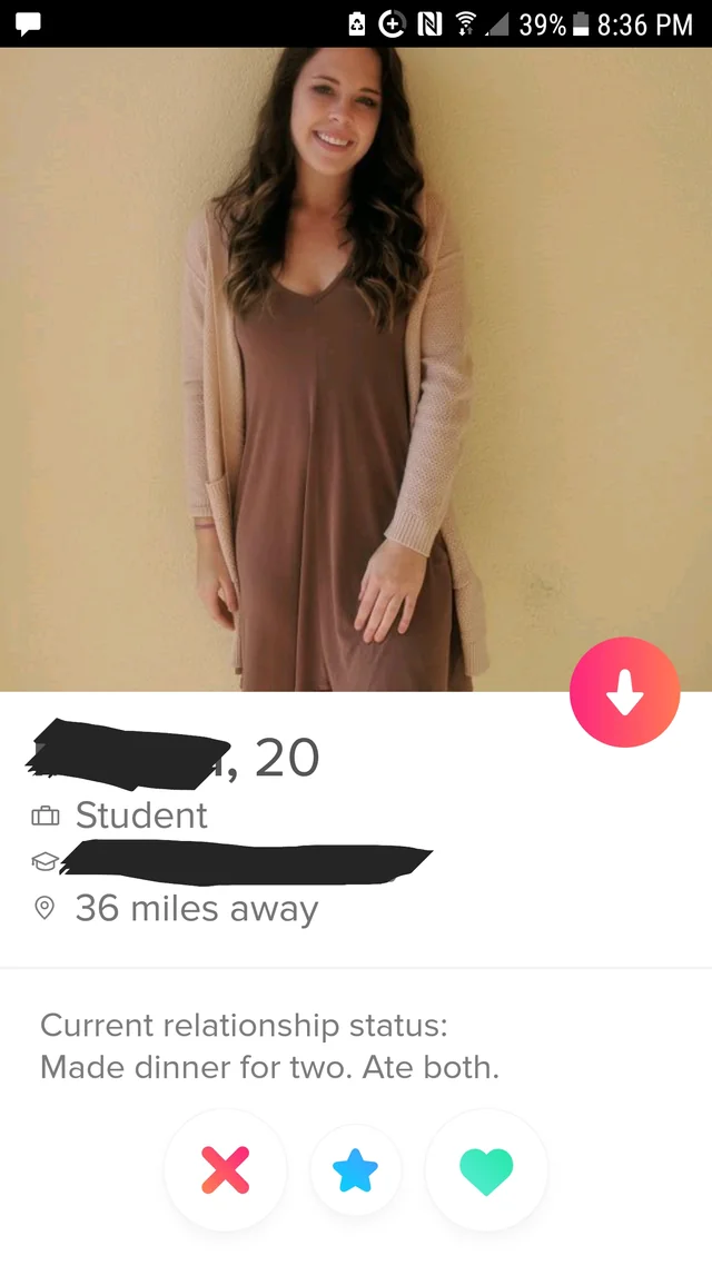 35 Funniest Tinder Bios That Will Make You Swipe Right 29 current relatonship status