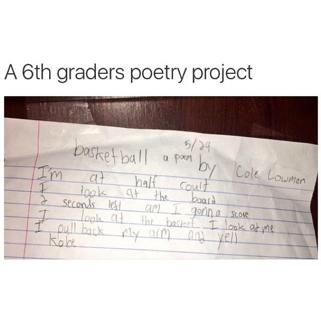 6th graders poertry - Poetry Memes