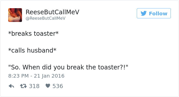 31 Funny Marriage Tweets That Perfectly Sum Up Married Life 21 Breaks toaster - Funny Marriage Tweets