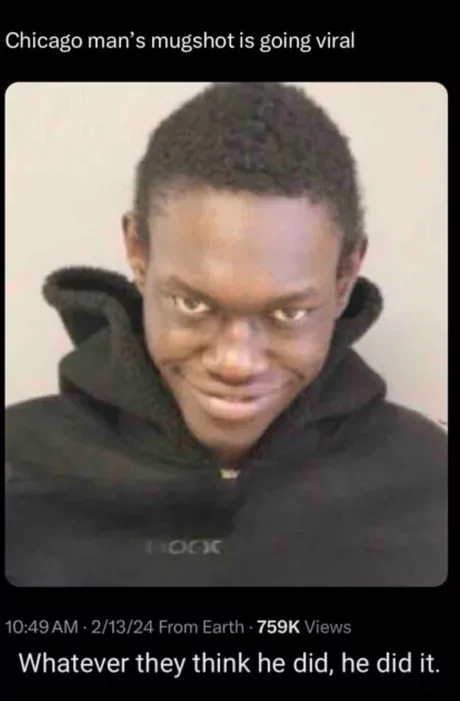 Chicago mans mugshot