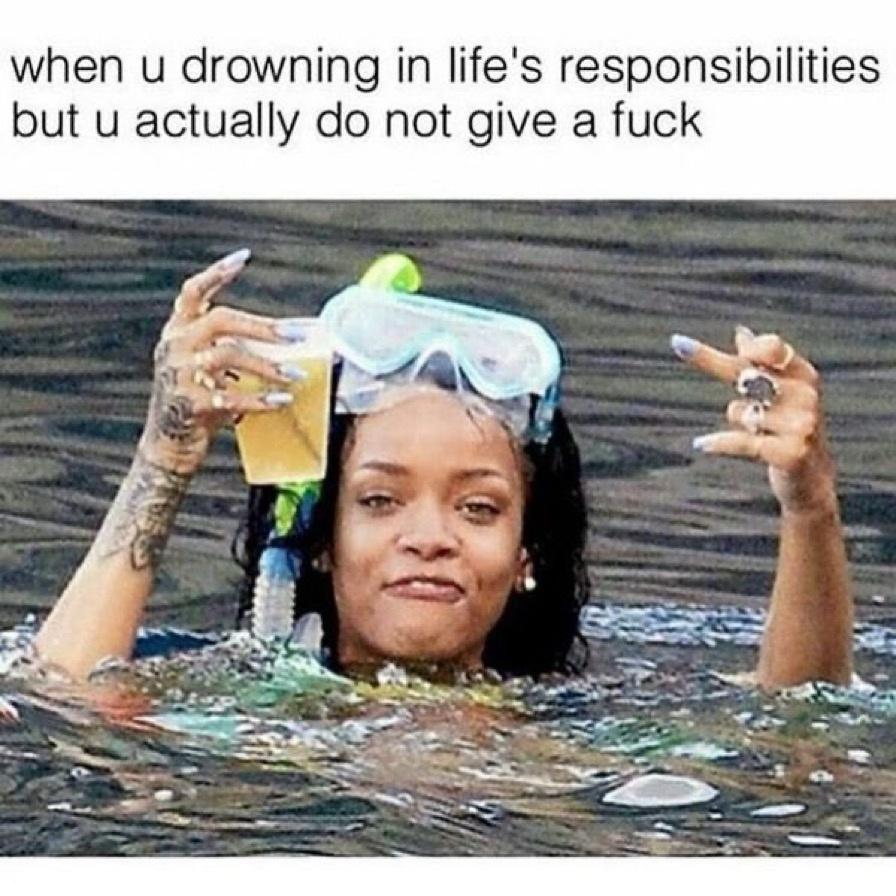 25 Laughable Memes That Will Make Your Stomach Hurt from Laughter 6 Drowning in responsibility - Laughable Memes