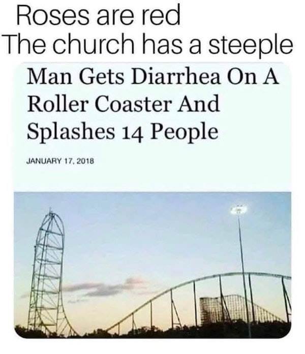 Man gets diarrhea - Poetry Memes