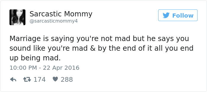 31 Funny Marriage Tweets That Perfectly Sum Up Married Life 23 Marriage is saying - Funny Marriage Tweets
