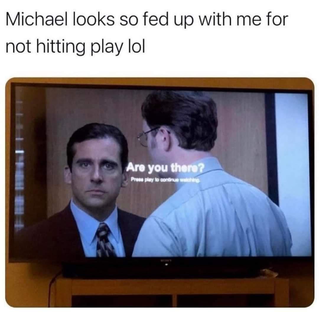 Michael looks so fedup
