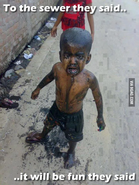 27 Terrifying Images That Show What Its Really Like To Be A Parent 25 To the sewer