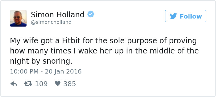 31 Funny Marriage Tweets That Perfectly Sum Up Married Life 29 Wie got a fitbit