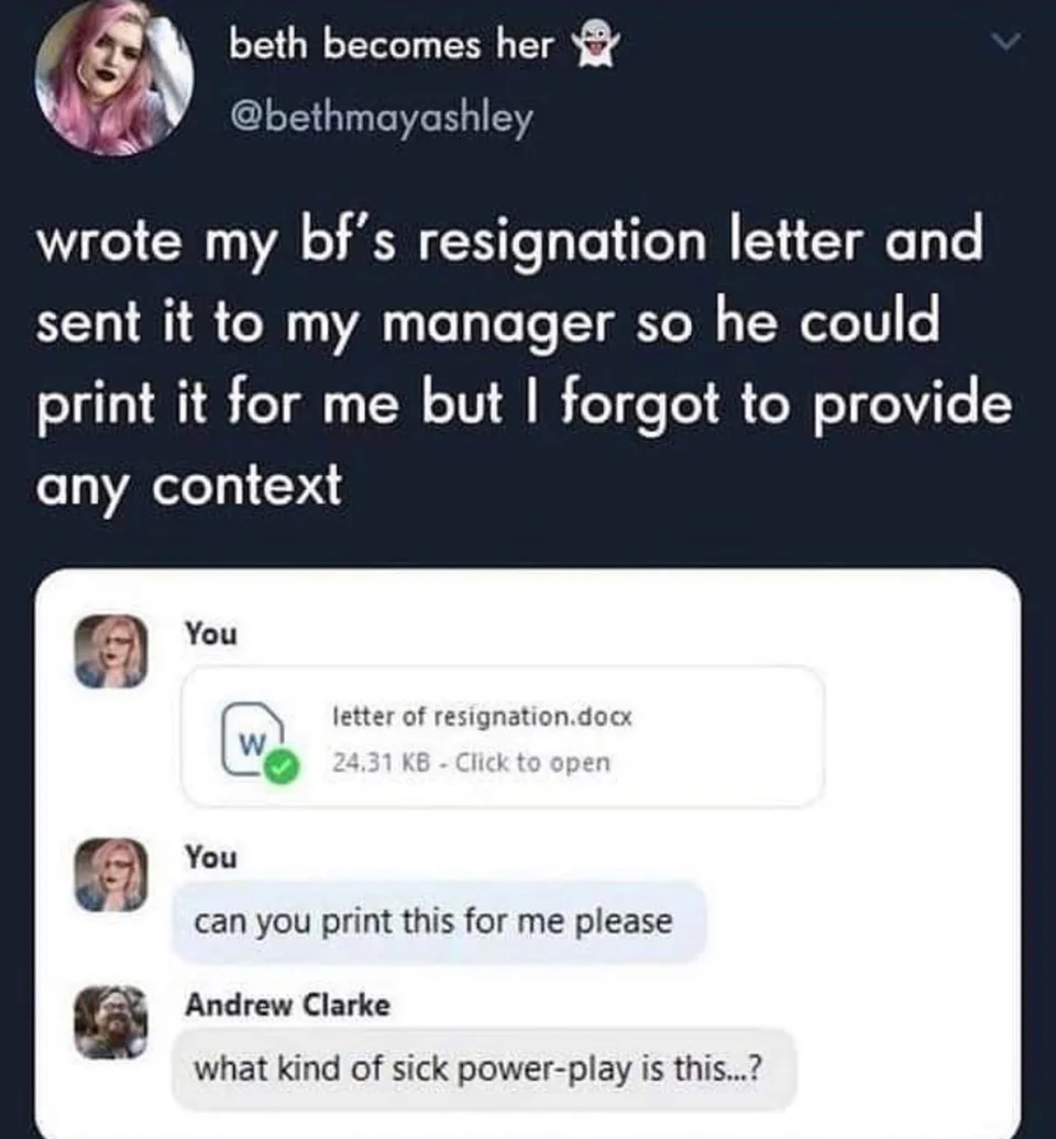 35 Resignation Letters That'll Make You Quit Your Job Today 25 Wrote bf resignation - resignation letters
