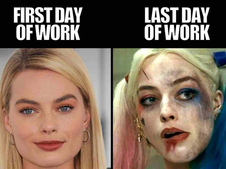 27 Relatable Last Day of Work Memes That Will Make You Smile 21 first day of work vs last day of work - Last Day of Work Memes
