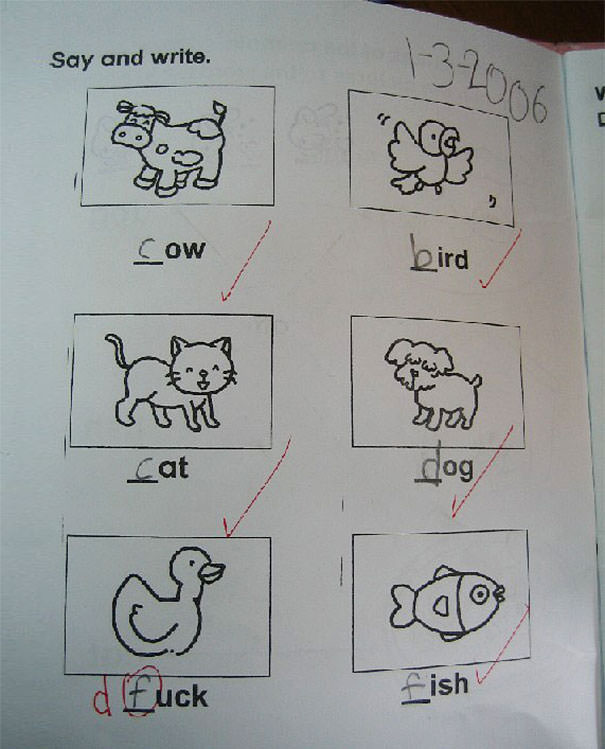 35 Funny Test Answers That Deserve An A+ For Humor 29 say and write- funny test answers