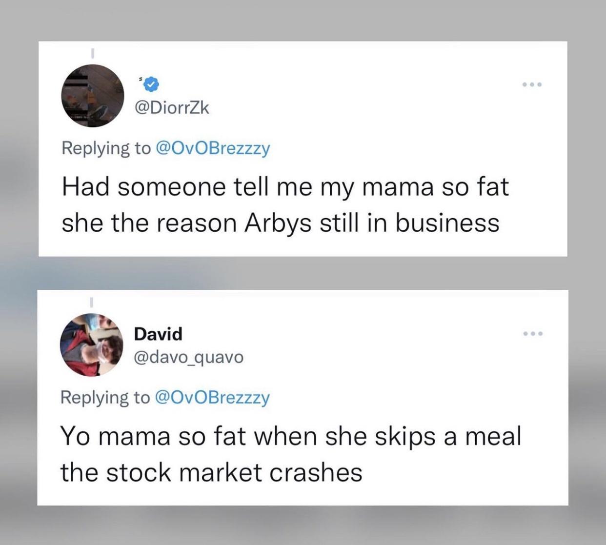 Stock market crashes - yo mama jokes