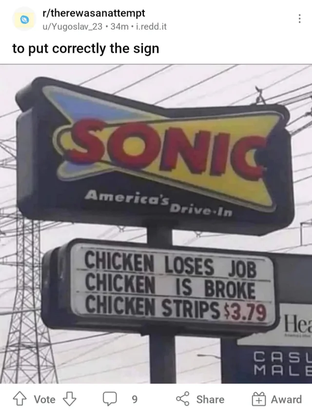 22 Hard Jokes That Took People a While to Decode 2 chicken loses job